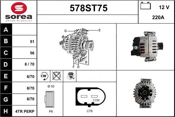 STARTCAR 578ST75 - Laturi inparts.fi