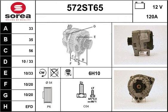 STARTCAR 572ST65 - Laturi inparts.fi