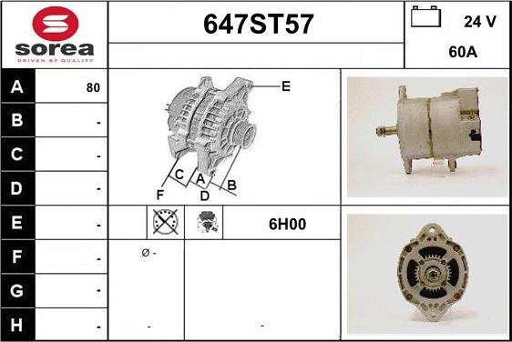 STARTCAR 647ST57 - Laturi inparts.fi