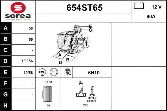 STARTCAR 654ST65 - Laturi inparts.fi