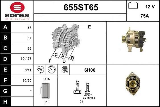 STARTCAR 655ST65 - Laturi inparts.fi