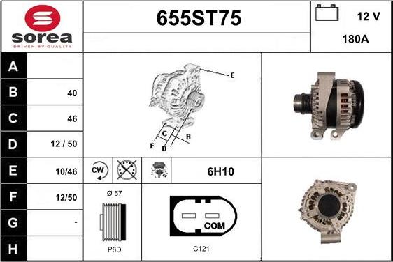 STARTCAR 655ST75 - Laturi inparts.fi