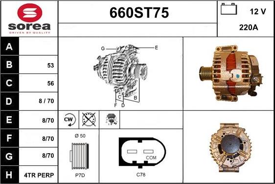 STARTCAR 660ST75 - Laturi inparts.fi