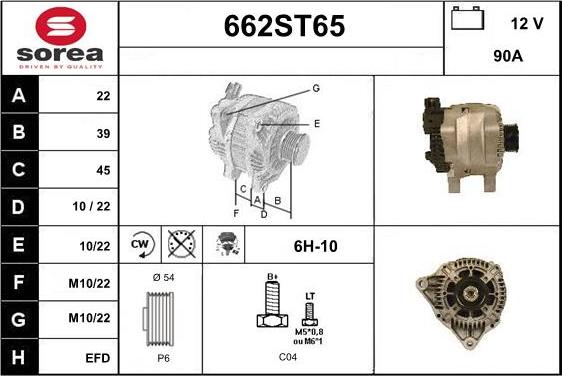 STARTCAR 662ST65 - Laturi inparts.fi