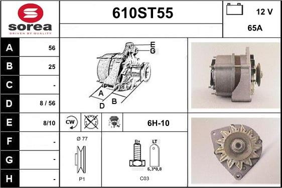 STARTCAR 610ST55 - Laturi inparts.fi