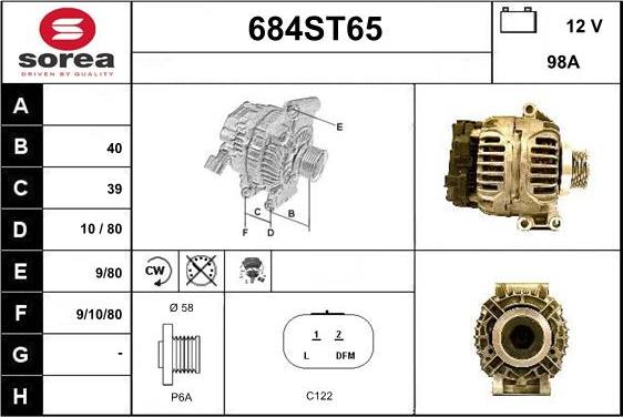 STARTCAR 684ST65 - Laturi inparts.fi