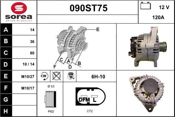 STARTCAR 090ST75 - Laturi inparts.fi