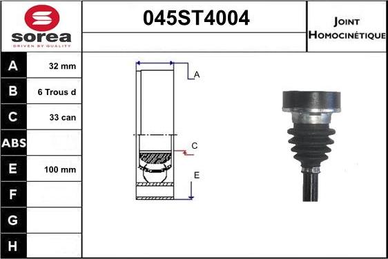 STARTCAR 045ST4004 - Nivelsarja, vetoakseli inparts.fi