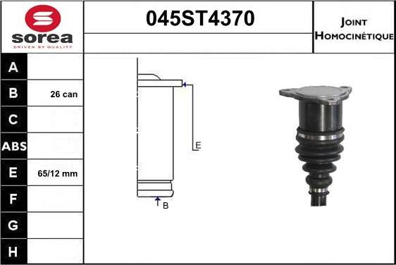 STARTCAR 045ST4370 - Nivelsarja, vetoakseli inparts.fi