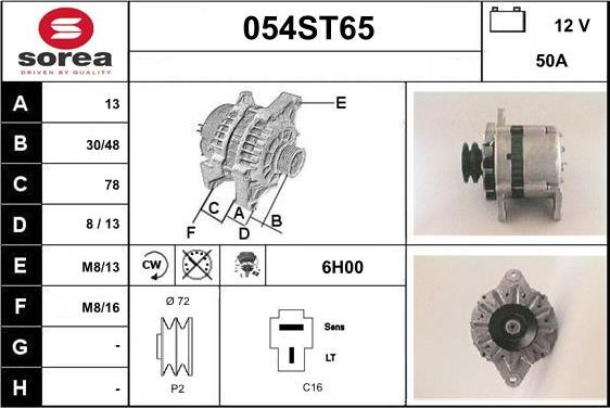 STARTCAR 054ST65 - Laturi inparts.fi