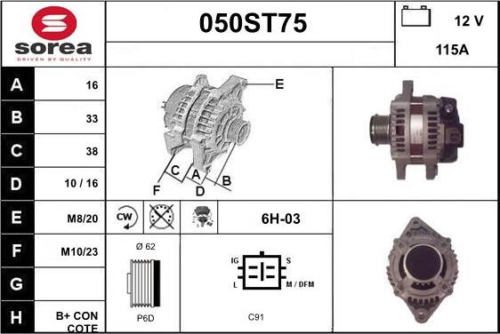 STARTCAR 050ST75 - Laturi inparts.fi