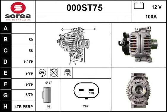 STARTCAR 000ST75 - Laturi inparts.fi