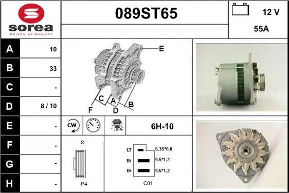 STARTCAR 089ST65 - Laturi inparts.fi