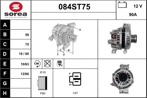 STARTCAR 084ST75 - Laturi inparts.fi