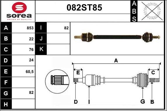 STARTCAR 082ST85 - Vetoakseli inparts.fi