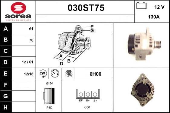 STARTCAR 030ST75 - Laturi inparts.fi