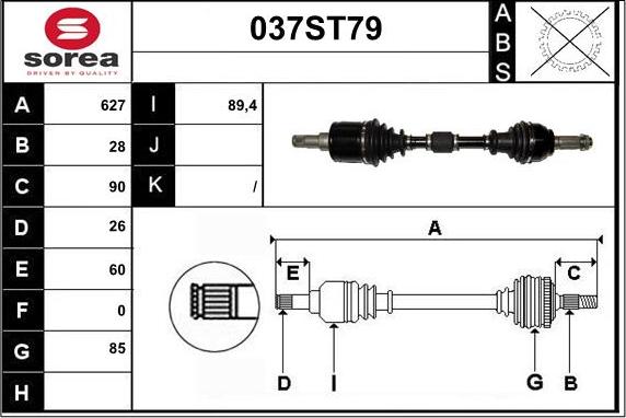 STARTCAR 037ST79 - Vetoakseli inparts.fi