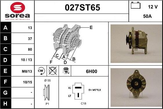 STARTCAR 027ST65 - Laturi inparts.fi