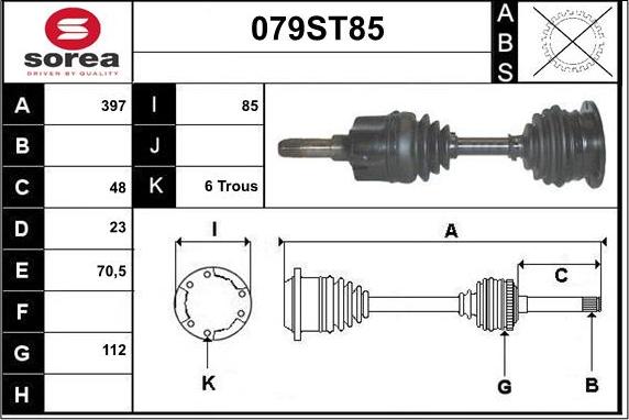 STARTCAR 079ST85 - Vetoakseli inparts.fi