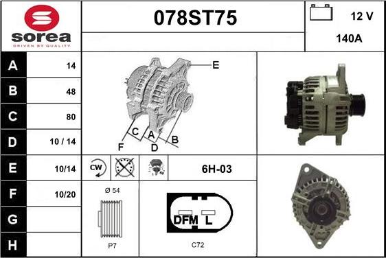 STARTCAR 078ST75 - Laturi inparts.fi