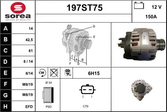 STARTCAR 197ST75 - Laturi inparts.fi