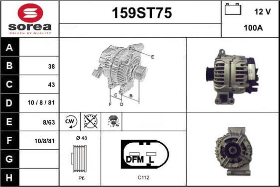 STARTCAR 159ST75 - Laturi inparts.fi