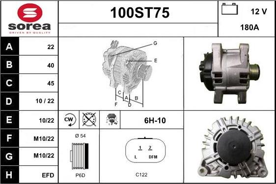 STARTCAR 100ST75 - Laturi inparts.fi