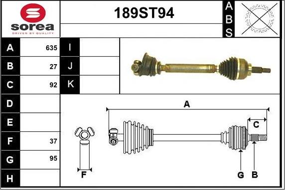 STARTCAR 189ST94 - Vetoakseli inparts.fi