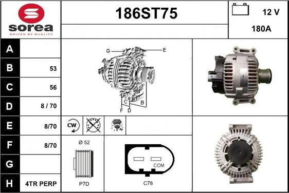 STARTCAR 186ST75 - Laturi inparts.fi