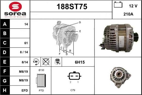 STARTCAR 188ST75 - Laturi inparts.fi