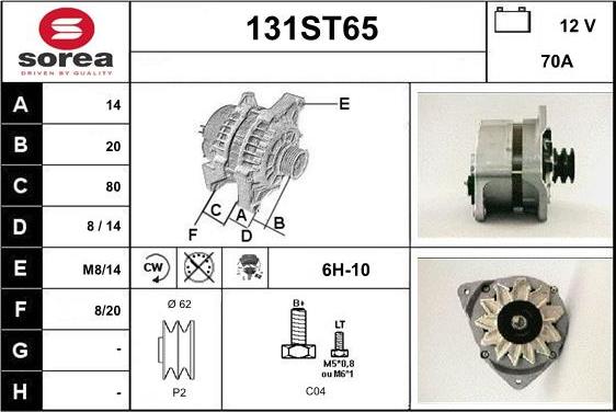 STARTCAR 131ST65 - Laturi inparts.fi