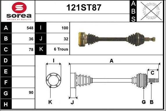 STARTCAR 121ST87 - Vetoakseli inparts.fi