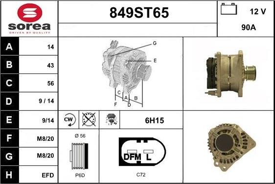 STARTCAR 849ST65 - Laturi inparts.fi