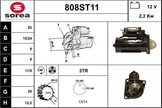STARTCAR 808ST11 - Käynnistinmoottori inparts.fi