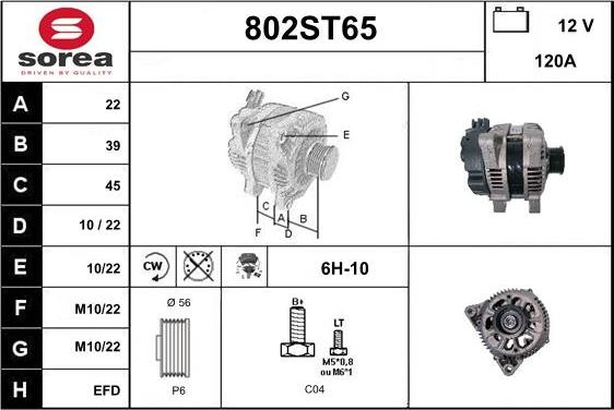 STARTCAR 802ST65 - Laturi inparts.fi