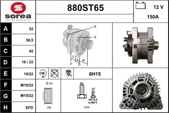 STARTCAR 880ST65 - Laturi inparts.fi