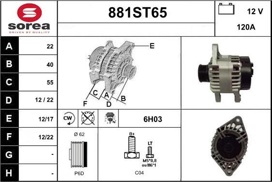 STARTCAR 881ST65 - Laturi inparts.fi