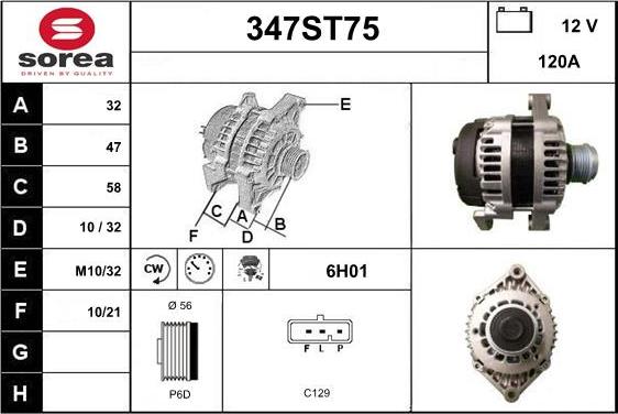 STARTCAR 347ST75 - Laturi inparts.fi