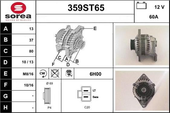 STARTCAR 359ST65 - Laturi inparts.fi