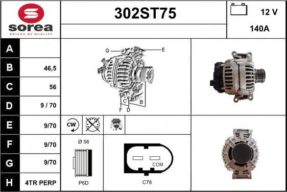 STARTCAR 302ST75 - Laturi inparts.fi