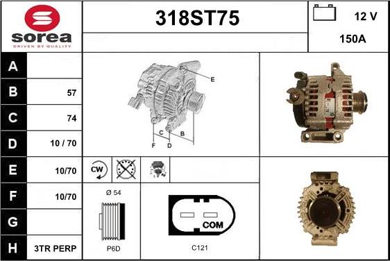 STARTCAR 318ST75 - Laturi inparts.fi