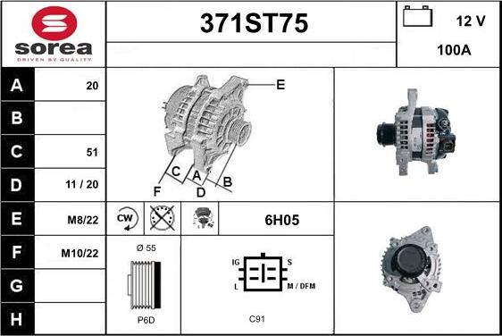 STARTCAR 371ST75 - Laturi inparts.fi