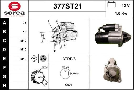 STARTCAR 377ST21 - Käynnistinmoottori inparts.fi