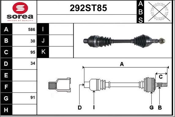 STARTCAR 292ST85 - Vetoakseli inparts.fi