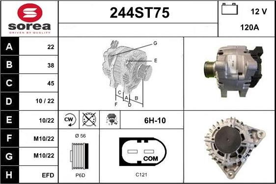 STARTCAR 244ST75 - Laturi inparts.fi