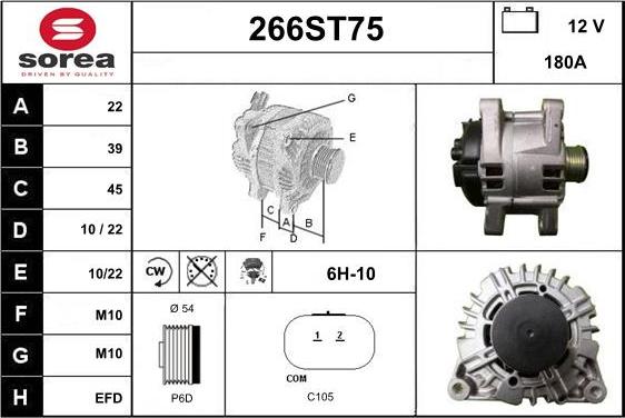 STARTCAR 266ST75 - Laturi inparts.fi