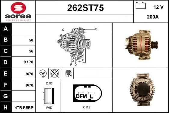 STARTCAR 262ST75 - Laturi inparts.fi