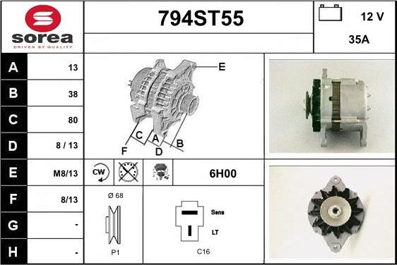 STARTCAR 794ST55 - Laturi inparts.fi