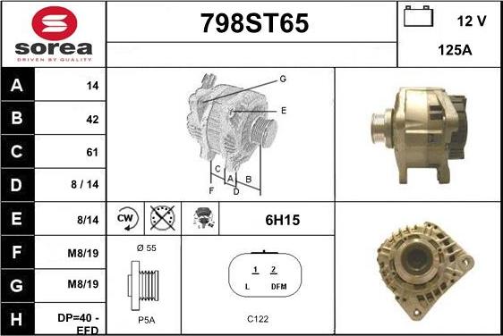 STARTCAR 798ST65 - Laturi inparts.fi