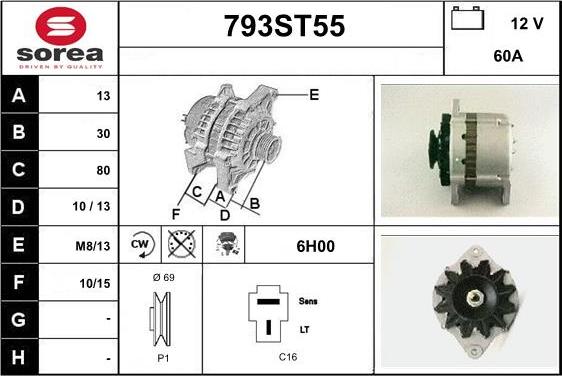 STARTCAR 793ST55 - Laturi inparts.fi